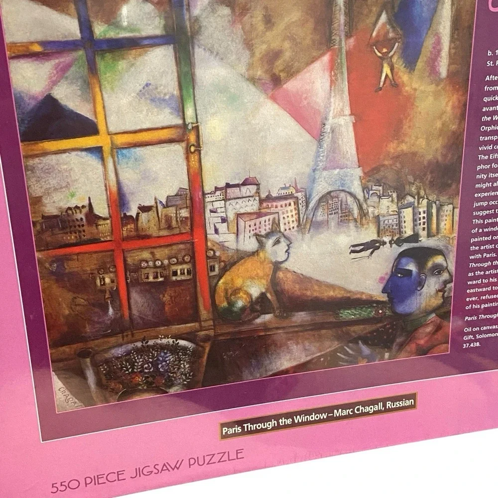 Guggenheim Museum Marc Chagall Paris Through‎ The Window 550 Piece Puzzle New